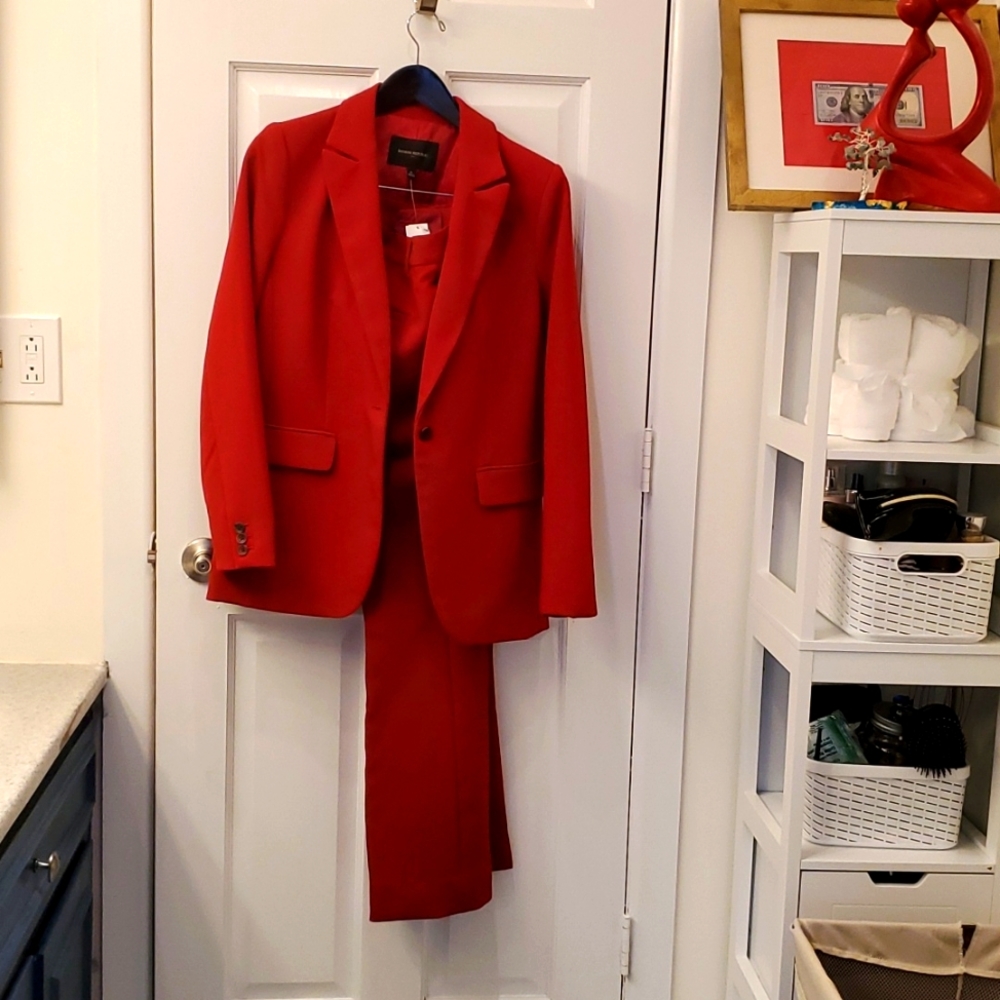Red suit blazer